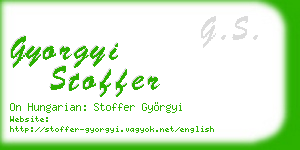 gyorgyi stoffer business card