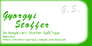 gyorgyi stoffer business card